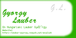 gyorgy lauber business card